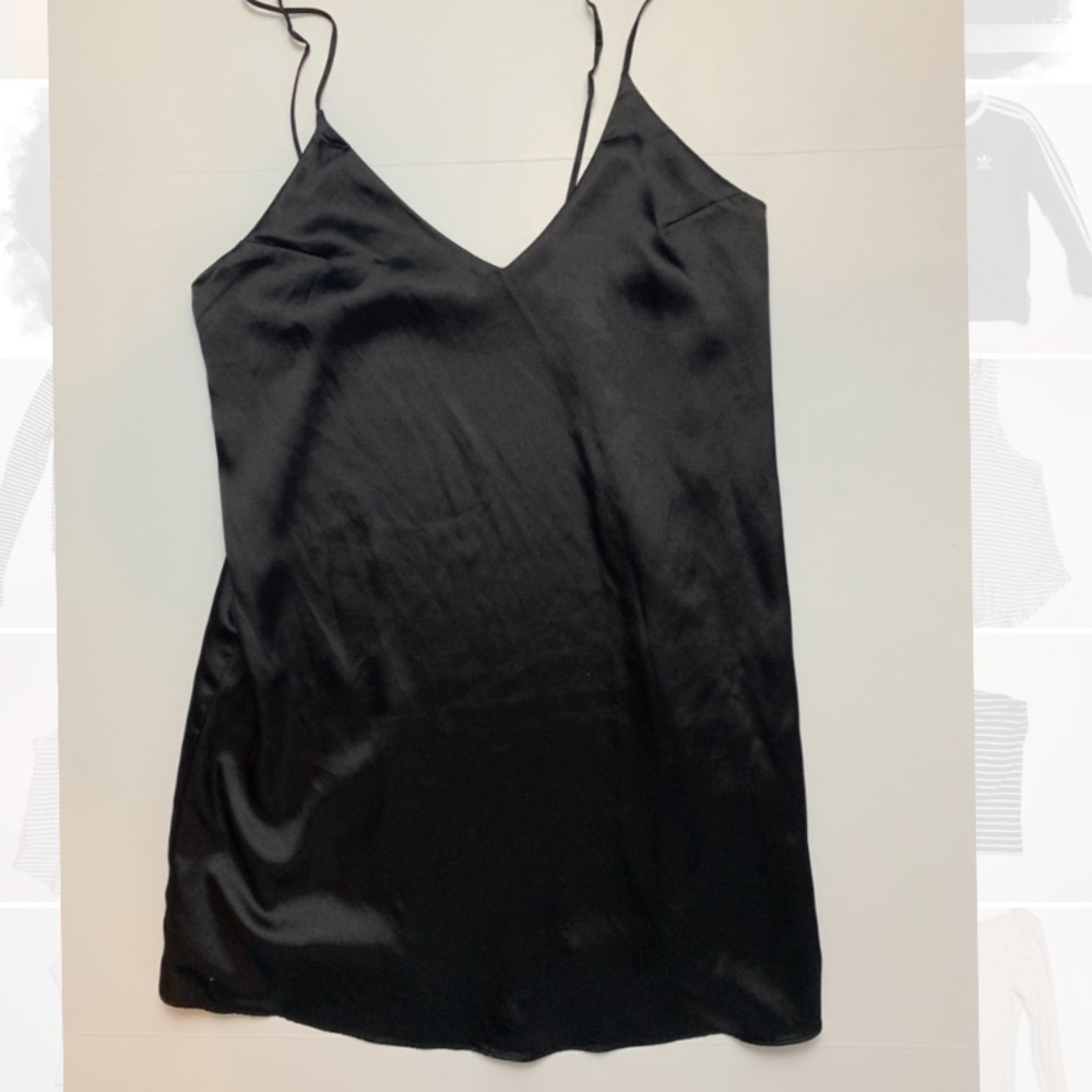 Velvet black slip dress